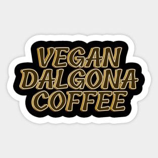 Vegan Dalgona Coffee Sticker